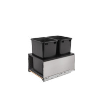 Rev-A-Shelf 5LB-1835SSBL-218 Double 35 Qrt LEGRABOX Pull-Out Waste Container w/Soft-Close - Black