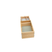 Rev-A-Shelf 4VDOHT-343FLSC-1 15 in Vanity Half-Tiered Drawer w/Soft-Close & Full Access - Natural