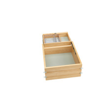 Rev-A-Shelf 4VDOHT-419FLSC-1 18 in Vanity Half-Tiered Drawer w/Soft-Close & Full Access - Natural