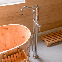 ALFI AB2553-BN Brushed Nickel Free Standing Floor Mounted Bath Tub Filler Faucet