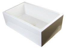 ALFI AB3018SB-B 30" Biscuit Smooth Apron Thick Wall Fireclay Single Bowl Farmhouse Sink