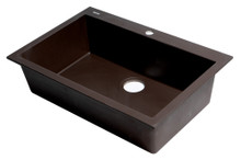 ALFI AB3020DI-C Chocolate 30" Drop-In Single Bowl Granite Composite Kitchen Sink