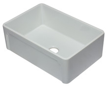 ALFI AB3020SB-W 30 inch White Reversible Single Fireclay Farmhousehouse Kitchen Sink