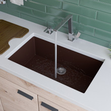 ALFI AB3020UM-C Chocolate 30" Undermount Single Bowl Granite Composite Kitchen Sink