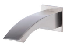 ALFI AB3301-BN Brushed Nickel Curved Wallmounted Tub Filler Bathroom Spout