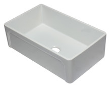 ALFI AB3320SB-W 33 inch White Reversible Single Fireclay Farmhouse Kitchen Sink