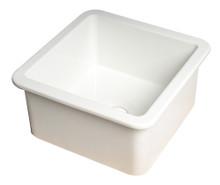 ALFI White Square 18" x 18" Undermount / Drop In Fireclay Prep Sink