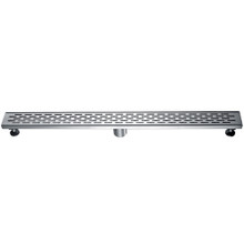 ALFI ABLD36C 36" Modern Stainless Steel Linear Shower Drain with Groove Holes