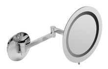 ALFI ABM9WLED-PC Polished Chrome Wall Mount Round 9" 5x Magnifying Cosmetic Mirror with Light