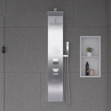 ALFI ABSP60W White Aluminum Shower Panel with 2 Body Sprays and Rain Shower Head