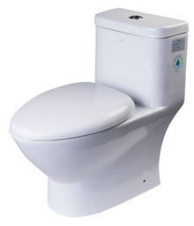 EAGO TB346 Modern Dual Flush One Piece Eco-Friendly High Efficiency Low Flush Ceramic Toilet