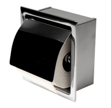 ALFI ABTP77-PSS Polished Stainless Steel Recessed Toilet Paper Holder with Cover