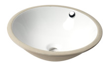 ALFI ABC601 White 17" Round Undermount Ceramic Sink