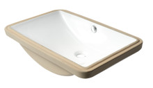 ALFI ABC603 White 24" Rectangular Undermount Ceramic Sink