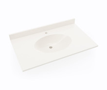 Swanstone CH1B2237 22 1/2" x 37" Single Bowl Vanity Sink & Counter Top - Bisque