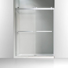 Vanity Art 60 x 76 Inches Frameless Bypass Sliding Glass Shower Door 2 Ways Sliding Tub Doors Chrome