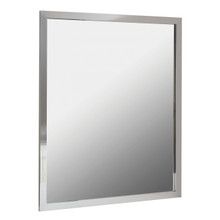 Foremost 30" X 36" Aluminum Framed Vanity Mirror w Pre-attached Mounting Hooks - Silver