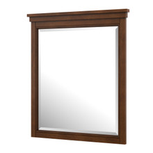 Foremost JMNM2832 Jamerson 28" x 32" Framed Beveled Wall Mirror, Walnut