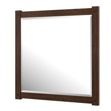 Foremost SXMM3232 Shay 32" x 32" Framed Beveled Wall Mirror, Rustic Mango