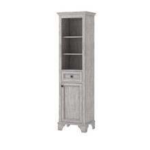 Foremost Ellery Bathroom Storage Linen Cabinet, Vintage Grey - 19 inch W x 15 inch D x 70 inch H