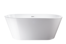 Vanity Art Domme White Acrylic 59 inch Flatbottom Freestanding Non-Slip Bathtub VA6815-NSW