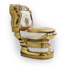 Maison De Philip BAR-TOIL-2PC Decorative Gold One Piece Toilet with Seat