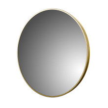 Foremost AM2828-BG 28" X 28" Round Wall Mirror, Brushed Gold Frame