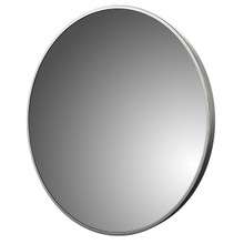 Foremost AM3232-BN 32" X 32" Round Wall Mirror, Brushed Nickel Frame