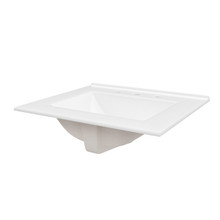 Foremost FC-2522-8W 25" Fine Fireclay Vanity Sink Top, 8" Spread