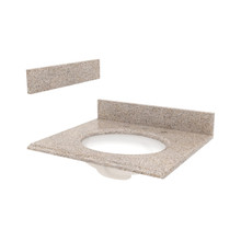 Foremost HG25228MB 25" Mohave Beige Granite Vanity Sink Top With White Oval Bowl