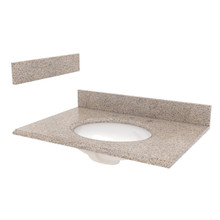 Foremost HG31228MB 31" Mohave Beige Granite Vanity Sink Top With White Oval Bowl