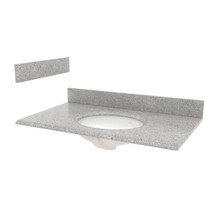 Foremost HG37228RG 37" Rushmore Grey Granite Vanity Sink Top With White Oval Bowl