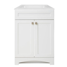 Foremost MXWVT2522-F8W Monterrey 25" Flat White Vanity With White Fine Fireclay Counter Top With White Sink