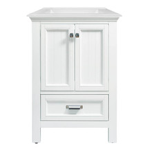 Foremost BAWVT2522D-F8W Brantley 25" White Vanity With White Fine Fireclay Counter Top With White Sink