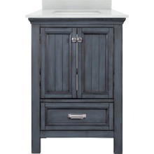 Foremost BABVT2522D-SWR Brantley 25" Harbor Blue Vanity With Silver Crystal White Stone Counter Top With White Sink