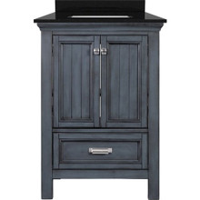 Foremost BABVT2522D-BGR Brantley 25" Harbor Blue Vanity With Black Galaxy Granite Counter Top With White Sink