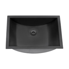 Ruvati 16 x 11 inch Gunmetal Black Undermount Bathroom Sink Stainless Steel - RVH6107BL