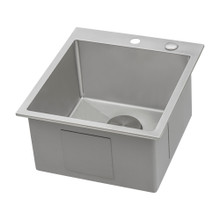 Ruvati 18 x 20 inch Drop-in Topmount Rounded 16 Gauge Stainless Steel Kitchen Sink Single Bowl - RVH8006