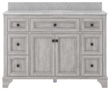 Foremost  EBGVT4922D-RG Ellery 49" Vintage Grey Vanity Cabinet with Rushmore Grey Granite Sink Top