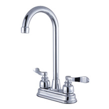 Kingston Brass FB491NFL 4-Inch Centerset High-Arch Bar Faucet, Polished Chrome