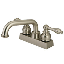 Kingston Brass KB2478AL 4 in. Centerset 2-Handle Laundry Faucet, Brushed Nickel