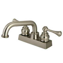 Kingston Brass KB2478BL 4 in. Centerset 2-Handle Laundry Faucet, Brushed Nickel