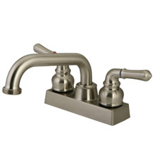Kingston Brass KB2478NML 4 in. Centerset 2-Handle Laundry Faucet, Brushed Nickel