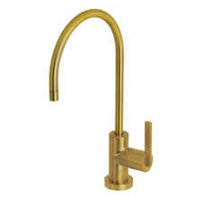 Kingston Brass KS8197CTL Continental Single Handle Water Filtration Faucet, Brushed Brass