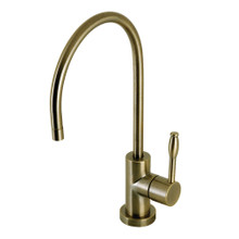 Kingston Brass KS8193NKL Nustudio Single Handle Cold Water Filtration Faucet, Antique Brass