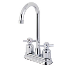 Kingston Brass KB8491DX Concord Two Handle Bar Faucet, Polished Chrome