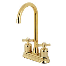 Kingston Brass KB8492ZX Millennium Two Handle Bar Faucet, Polished Brass