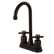 Kingston Brass KB8495DX Concord Two Handle Bar Faucet, Oil Rubbed Bronze