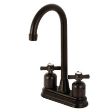 Kingston Brass KB8495ZX Millennium Two Handle Bar Faucet, Oil Rubbed Bronze