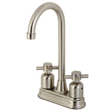 Kingston Brass KB8498DX Concord Two Handle Bar Faucet, Brushed Nickel